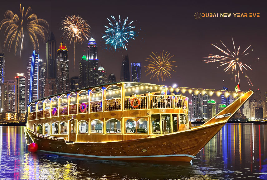 New Year Dhow Cruise Dinner in Dubai Marina