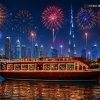 NYE Creek With Burj Khalifa Fireworks View